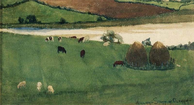 William Stott of Oldham Haystacks France oil painting art